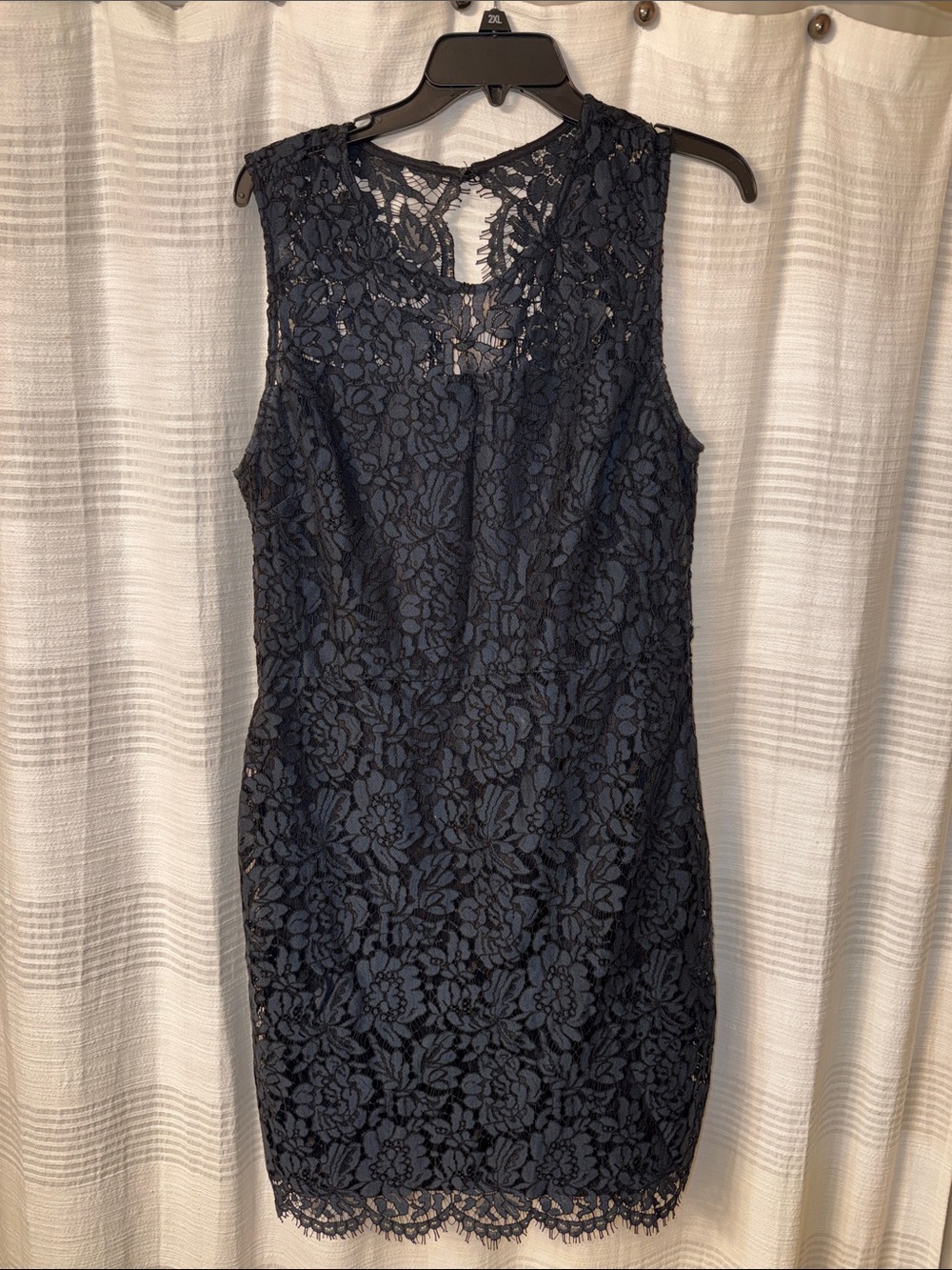 Banana Republic Sleeveless Navy Lace Sheath Dress